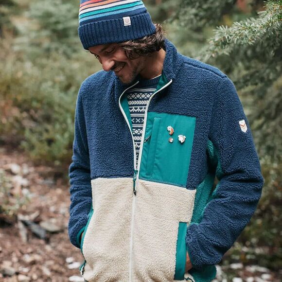 Marine Layer Navy and Cream Performance Jacket - Picture 3 of 6